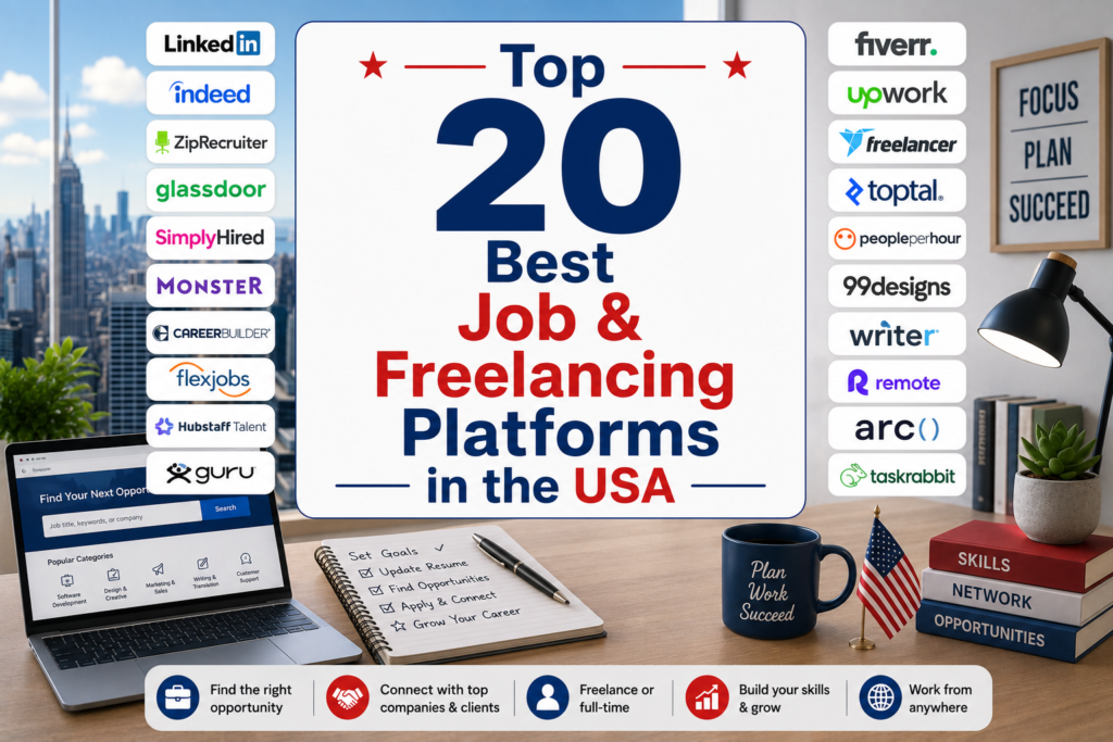 Top 20 Best Job & Freelancing Platforms in the USA