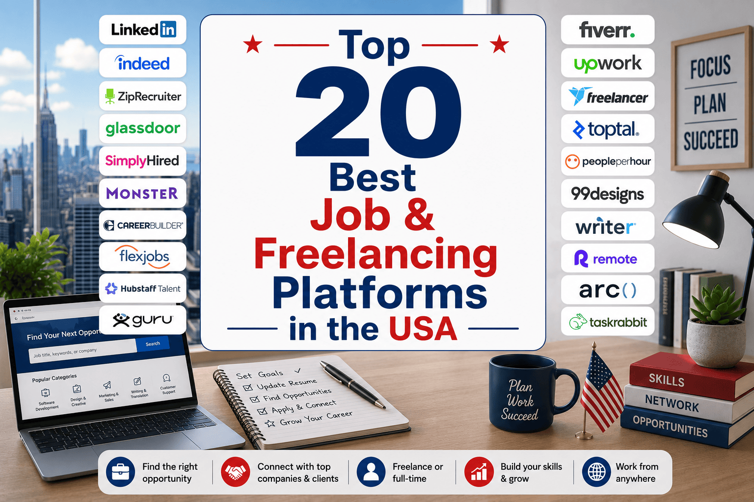 Top 20 Best Job & Freelancing Platforms in the USA