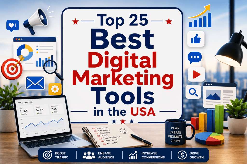 Top 25 Best Digital Marketing Tools in the USA
