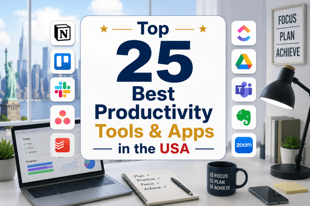 Top 25 Best Productivity Tools & Apps in the USA