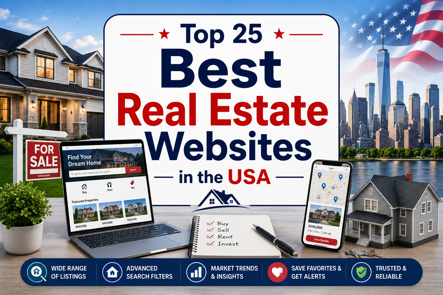 Top 25 Best Real Estate Websites in the USA