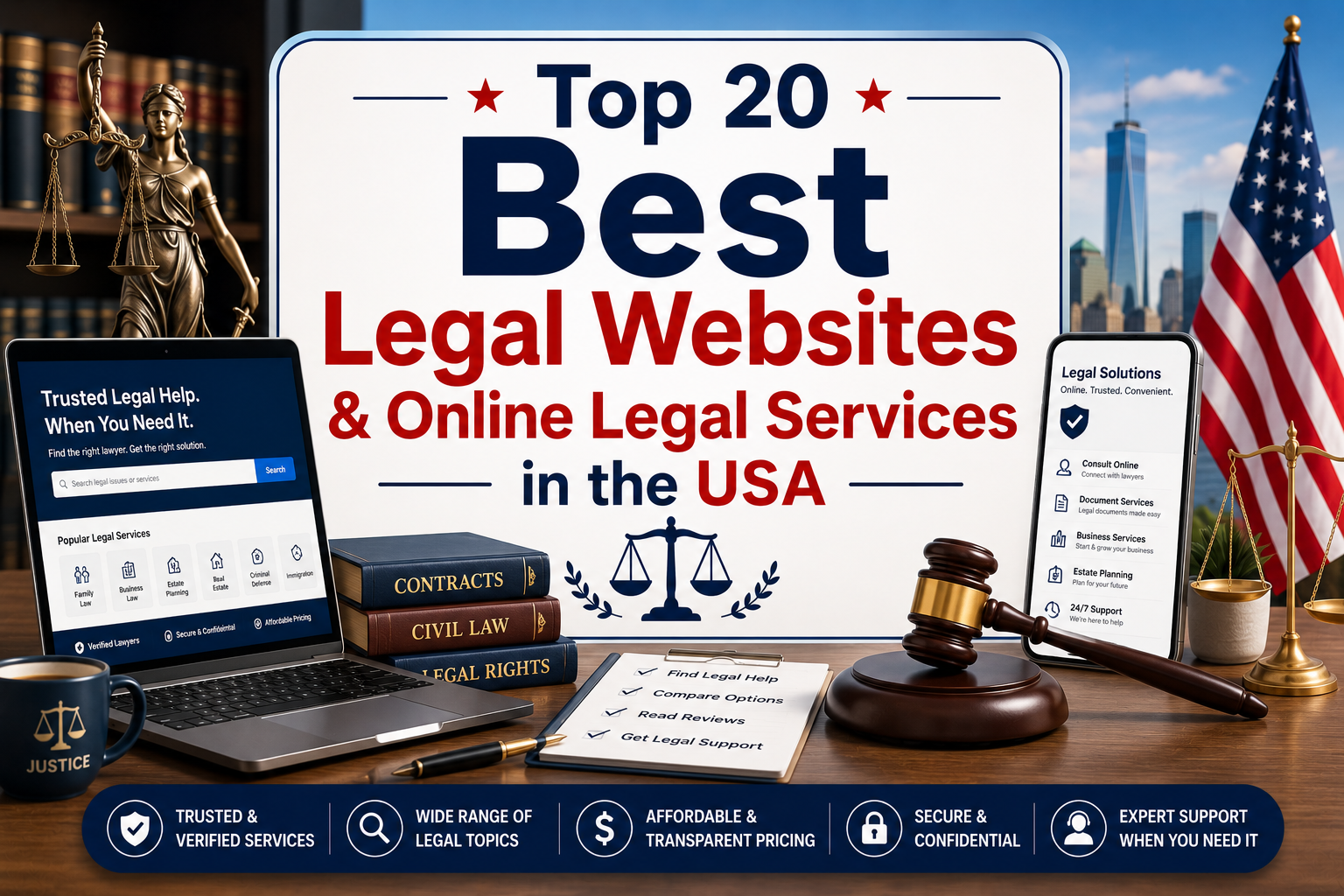 Top 20 Best Legal Websites & Online Legal Services in the USA
