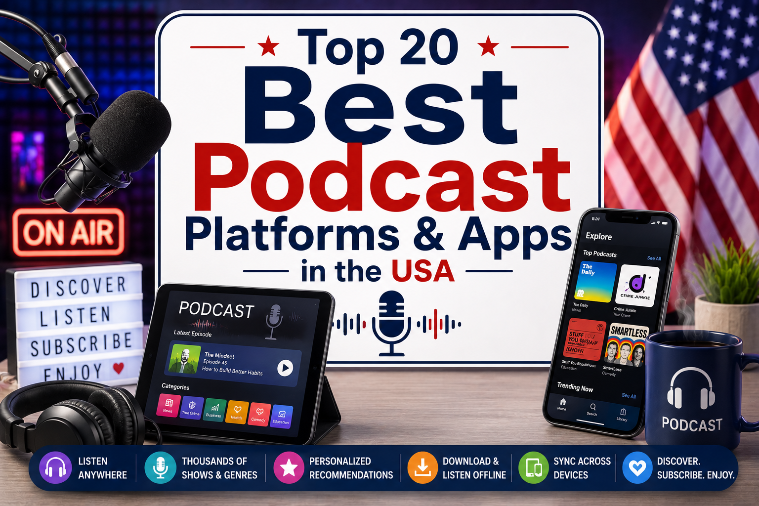 Top 20 Best Podcast Platforms & Apps in the USA