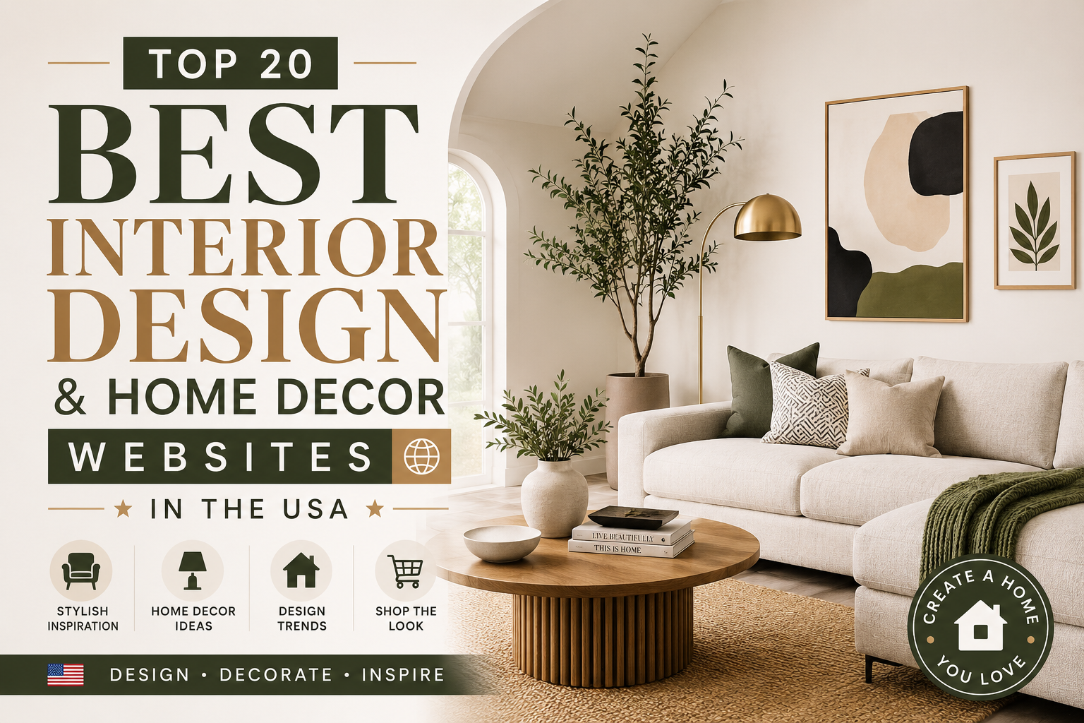 Top 20 Best Interior Design & Home Decor Websites in the USA