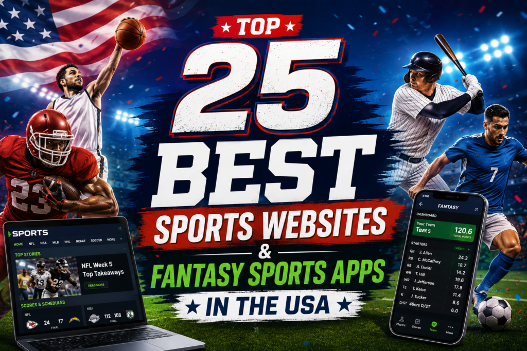 Top 25 Best Sports Websites & Fantasy Sports Apps in the USA