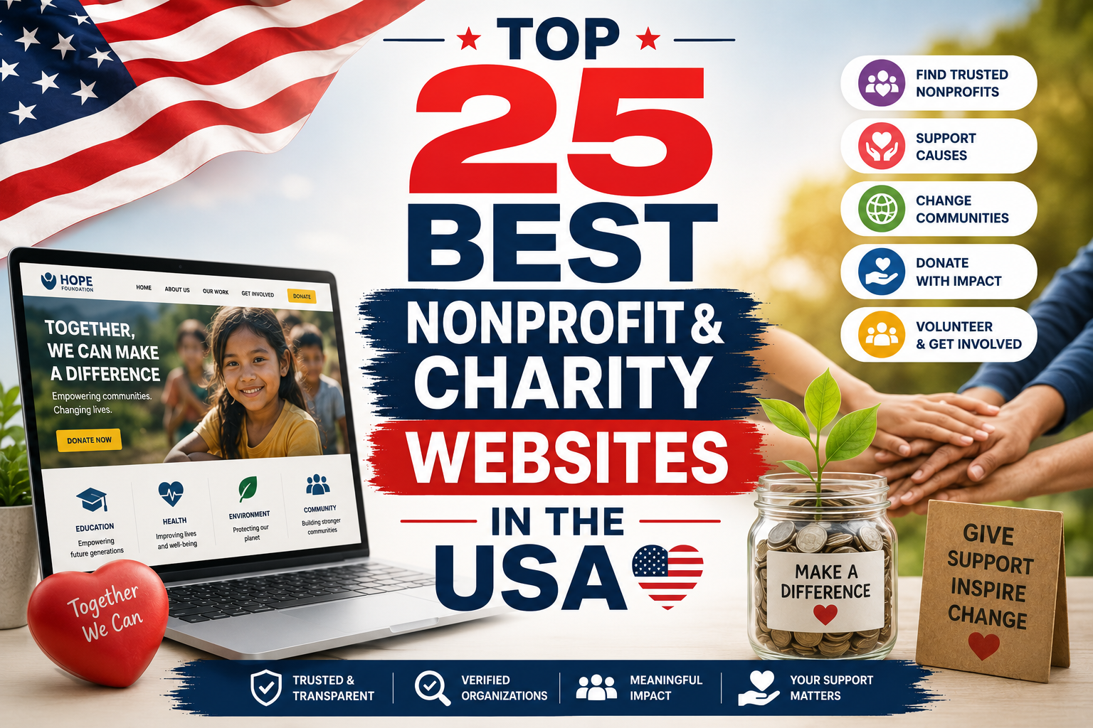 Top 25 Best Nonprofit & Charity Websites in the USA