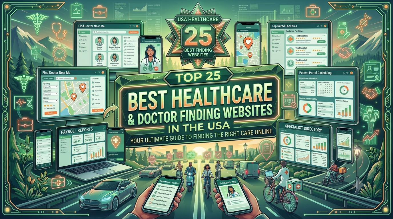 Top 25 Best Healthcare & Doctor Finding Websites in the USA
