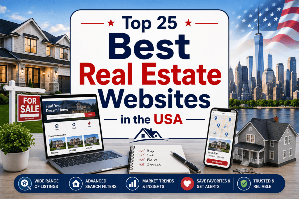 Top 25 Best Real Estate Websites in the USA