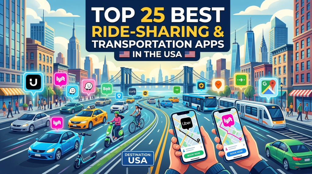 Top 25 Best Ride-Sharing & Transportation Apps in the USA
