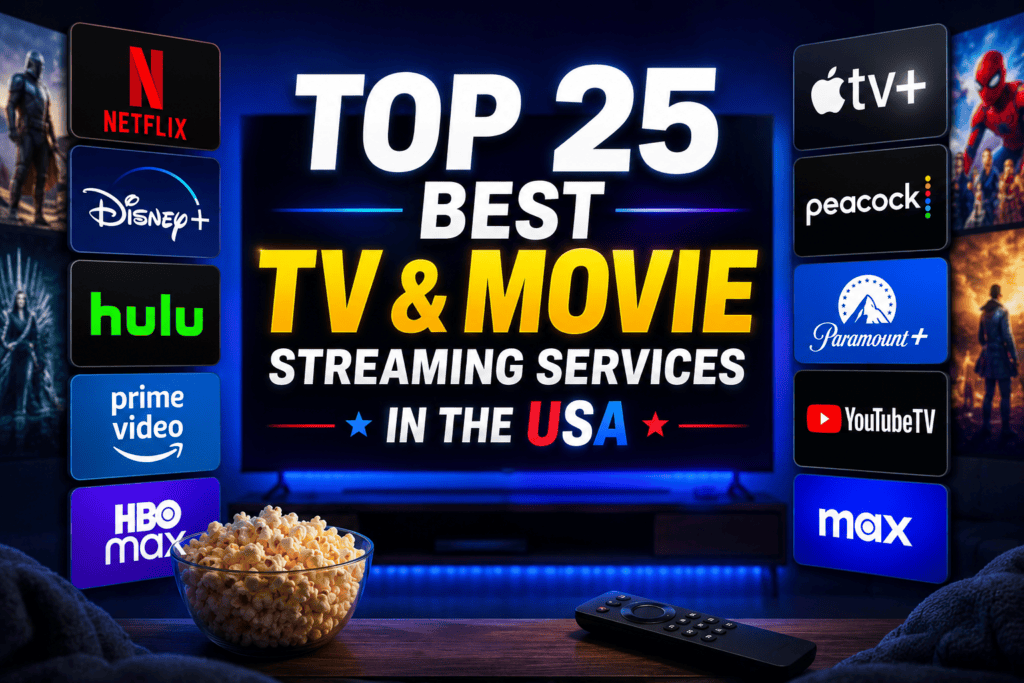 Top 25 Best TV & Movie Streaming Services in the USA