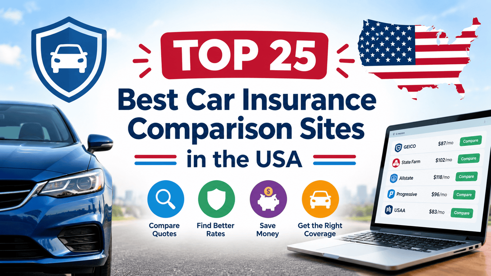 Top 25 Best Car Insurance Comparison Sites in the USA