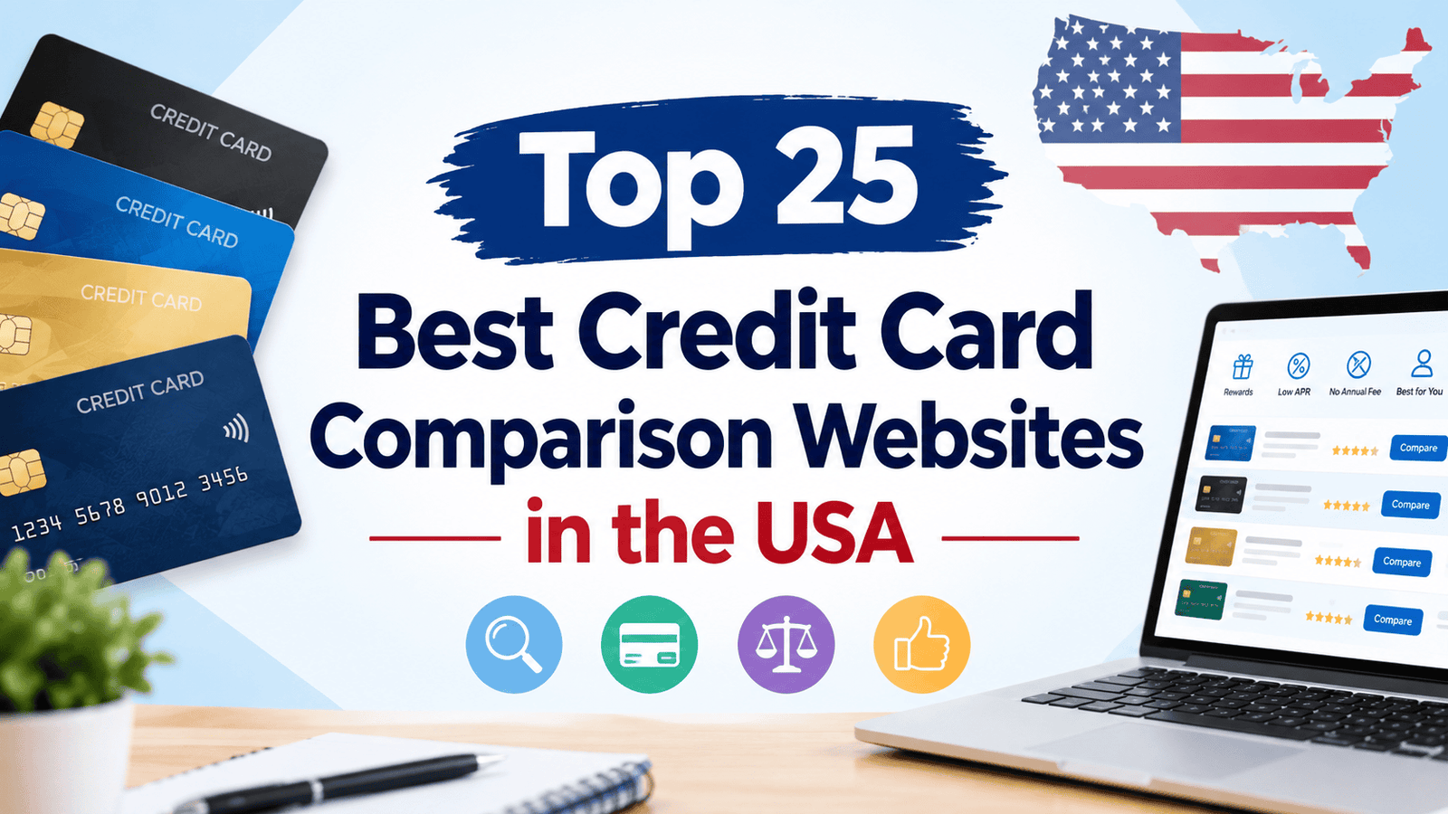 Top 25 Best Credit Card Comparison Websites in the USA