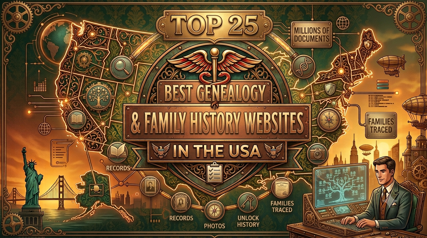Top 25 Best Genealogy & Family History Websites in the USA