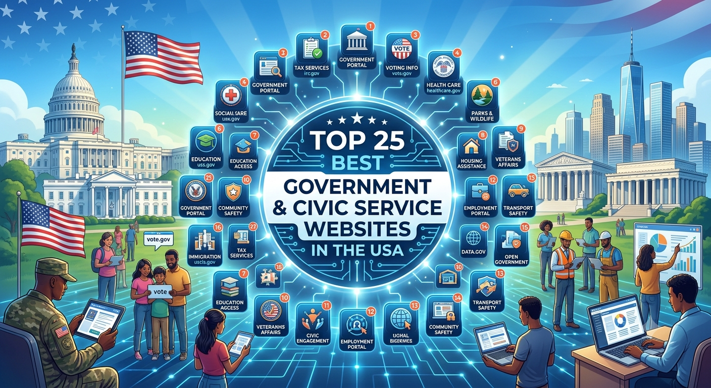 Top 25 Best Government & Civic Service Websites in the USA