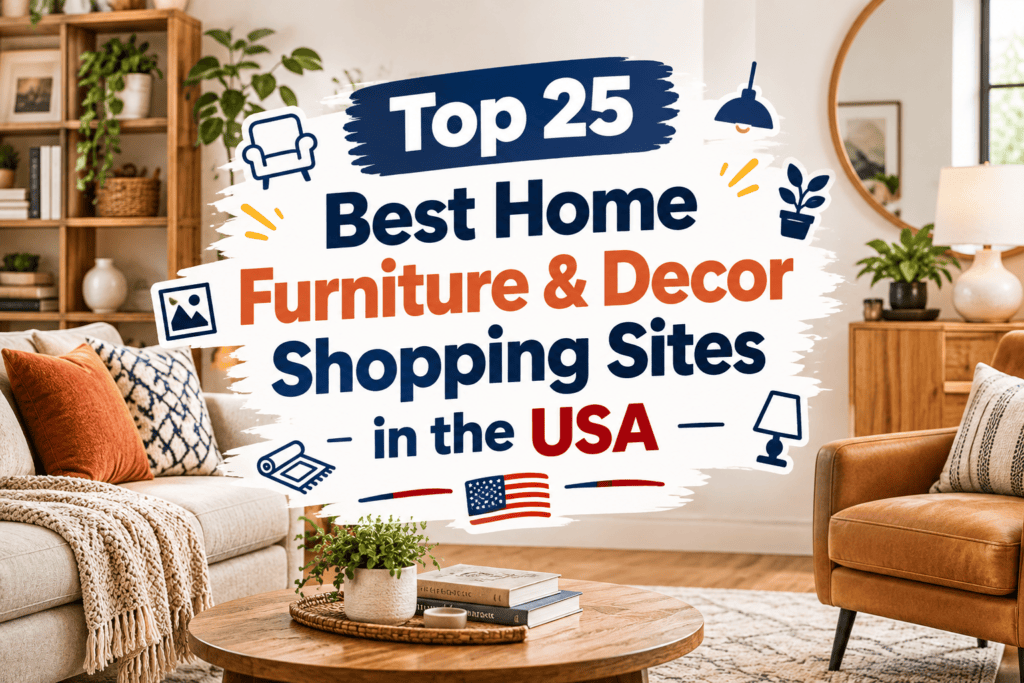Top 25 Best Home Furniture & Decor Shopping Sites in the USA