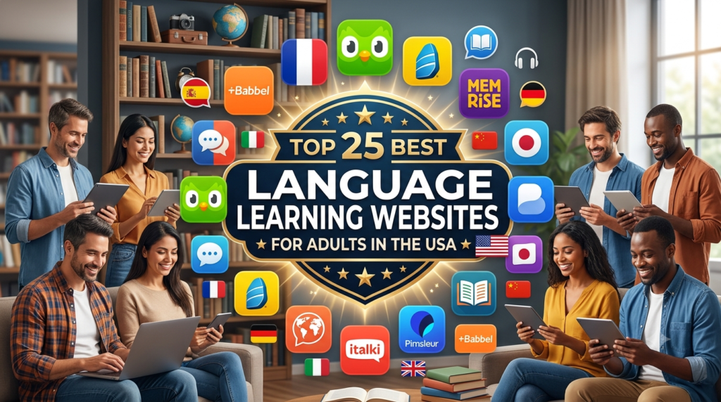 Top 25 Best Language Learning Websites for Adults in the USA