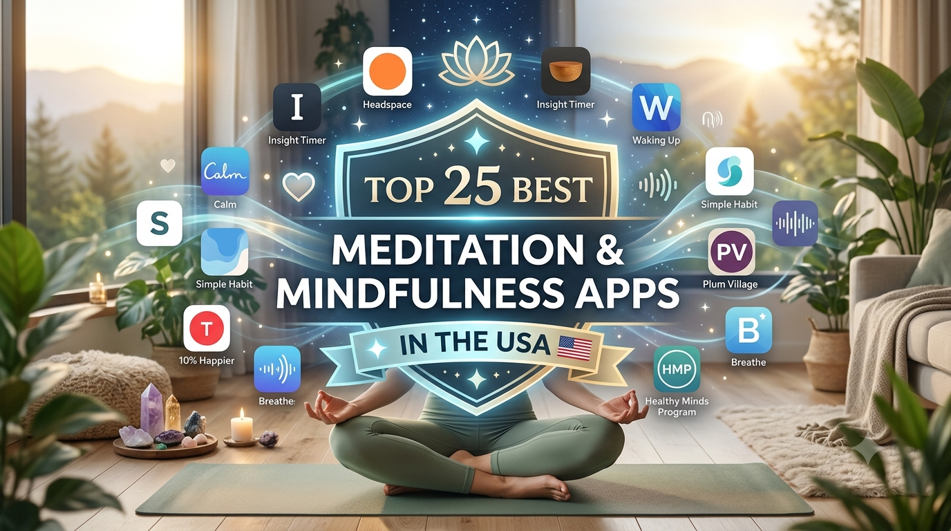Top 25 Best Meditation & Mindfulness Apps in the USA