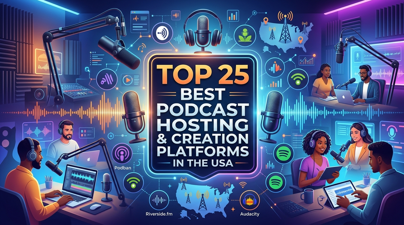Top 25 Best Podcast Hosting & Creation Platforms in the USA
