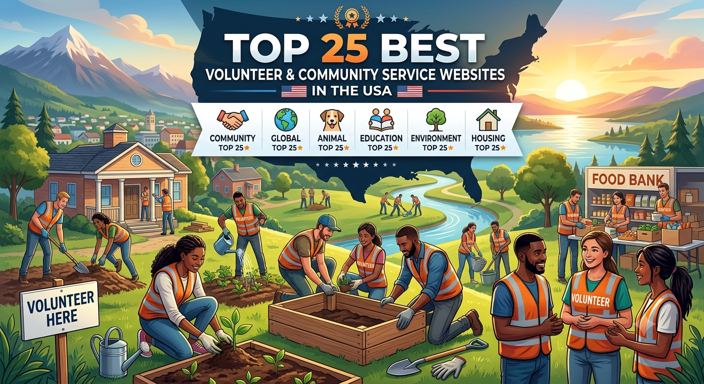 Top 25 Best Volunteer & Community Service Websites in the USA